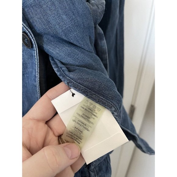 NWT Calvin Klein Essential Light Weight Cinched Tencel Denim Jacket - Small - Picture 4 of 6